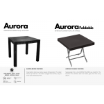 Aurora Plastic Square Foldable Table