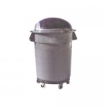 Round Push Waste Bin +  Cart - LC-0359