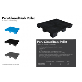 Peru Closed Deck Pallet RECYCLED 3M-PER01-