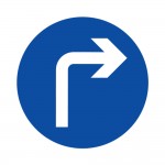 Compulsory Turn Right Ahead