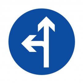 Compulsory Ahead or Turn Left 