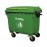 4 Wheels Garbage Bin 660L (Steel Handle)